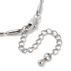 Messing-Säulengliederketten-Halsketten für Damen&nbsp;NJEW-Q344-07P