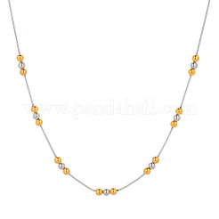 Colliers à chaîne serpent à perles rondes en acier inoxydable 304 pour femmes&nbsp;YU4183