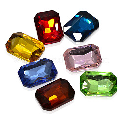 Facettiertes rechteck k9 glas spitzen rhinestone cabochons&nbsp;RGLA-A017-13x18mm-SM