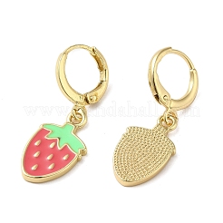Orecchini pendenti a monachella in vero ottone placcato oro 18k&nbsp;EJEW-L268-021G-02