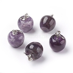 Natürlichen Amethyst Edelsteinanhänger&nbsp;G-E513-A02