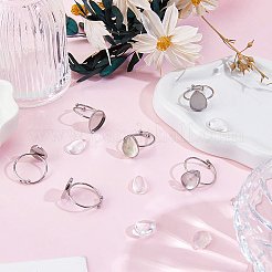 DIY-Sets zur Herstellung von Fingerringen in Tropfenform&nbsp;DIY-ME0002-66