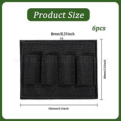 Pochette tactique en nylon avec fermeture auto-agrippante pour cartouche de fusil de chasse (4 coup).&nbsp;FIND-WH0367-296A