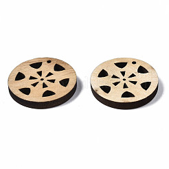 Pendentifs en bois naturel non teints&nbsp;WOOD-N007-120