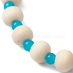 Stretch-Armbänder aus synthetischen Türkis-&nbsp;BJEW-JB11125-02