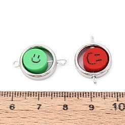 Polymerclay-Perlen mit CCB-Kunststoffrahmen-Verbinderanhängern&nbsp;CLAY-T022-35M-05