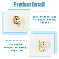 10 pieza de pendientes con almohadilla en espiral de acero inoxidable&nbsp;EJEW-HS0001-03G