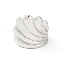 Bagues de manchette ouvertes en acier inoxydable 304 anti-ternissement&nbsp;RJEW-S418-04P