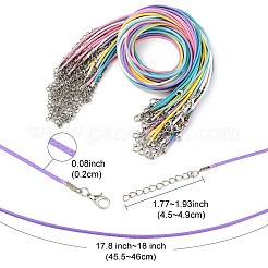 36pcs 6 Farben gewachste Schnur Halskette machen&nbsp;NCOR-FS0001-04