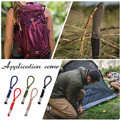 Regenschirmkordel Polyester- und Spandexseil Schlüsselanhänger-Karabiner&nbsp;HJEW-UN00092