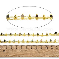 Chaînes perlées de pierres précieuses naturelles taillées à la main&nbsp;CHC-L050-01G-08