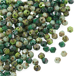201 pièce de perles de rocaille Picasso en verre bicolores&nbsp;SEED-TAD0001-01B