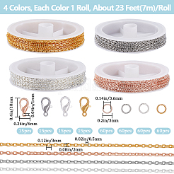 DIY Eisenkabelketten Armbänder Halsketten Herstellungssets&nbsp;DIY-SP0002-14A