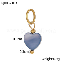 Muschelanhänger aus Edelstahl 304&nbsp;STAS-OY011-07G