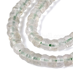 Brins de perles de quartz synthétique vert fraise&nbsp;G-Q606-46A-08