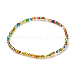 Backfarbe Glas Saatperlen Fußkettchen&nbsp;AJEW-AN00469