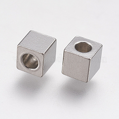 Anlaufgeschützte Perlen aus Edelstahl 304&nbsp;STAS-F195-027P-4x4mm