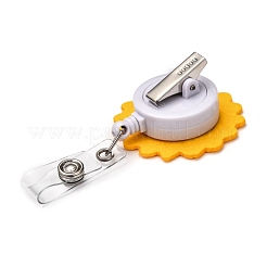 Sonnenblumenfilz & ABS-Plastik-Abzeichenrolle&nbsp;AJEW-I053-27