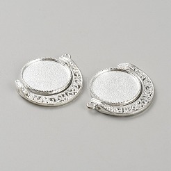 Aluminium-Anhänger Fassungen für Cabochons&nbsp;FIND-WH0165-14S