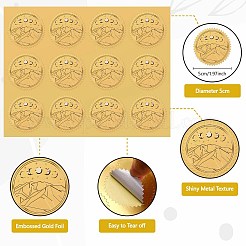 34 Blatt selbstklebende Aufkleber mit Goldfolienprägung&nbsp;DIY-WH0509-080