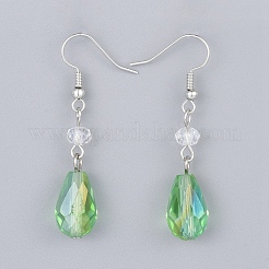 Pendientes colgantes de cristal electroplate&nbsp;EJEW-JE03176-03