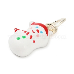 Weihnachtsmotive Legierung Emaille Anhänger&nbsp;FIND-I063-01F