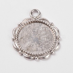 Flach rund 14 Edelstahl Ringmechaniken für Menschengedenken Medaillon Charms &nbsp;DIY-X0221-AS-FF
