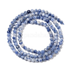 Natürliche blaue Fleck Jaspis Perlen Stränge&nbsp;G-A252-A02-02