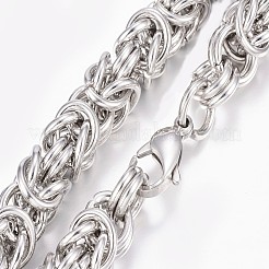 Ensembles de bijoux avec colliers et bracelets à chaîne byzantine en acier inoxydable 304 résistant au ternissement&nbsp;SJEW-I189-06P
