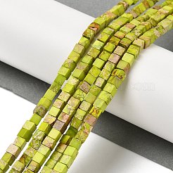 Brins de perles de jaspe impérial synthétique teint&nbsp;G-H087-F02-01C-1