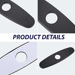 Copri foro rubinetto ovale in acciaio inox&nbsp;STAS-WH20001-18C-EB