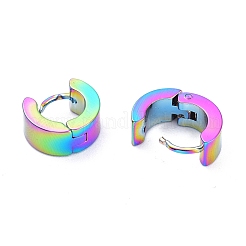 Orecchini a cerchio huggie in acciaio inossidabile 304&nbsp;EJEW-M284-30M-F