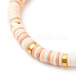 Stretch-Armband aus Heishi-Perlen aus Fimo&nbsp;BJEW-JB07204