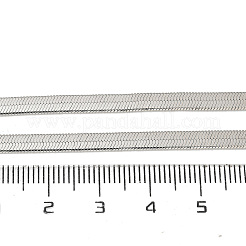 Colliers à chaîne à chevrons en laiton plaqué rack de 4 mm pour femmes et hommes&nbsp;MAK-L044-17P