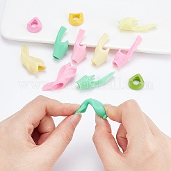 60 Stück 12 Stil Polyethylen/Silikon Bleistiftgriffe für Kinder&nbsp;AJEW-GF0003-36