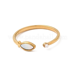 Bagues manchettes pour femmes en acier inoxydable 304&nbsp;RJEW-G372-01G-06