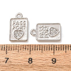 Latón micro pavimenta claro cubic zirconia encantos&nbsp;CU-CBA2907-07P