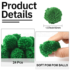 24 Stück weicher Woll-Pompomball&nbsp;DIY-SC0031-31C-02