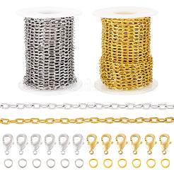 DIY-Sets zur Herstellung von Halsketten/Armbändern aus Eisenkabelketten&nbsp;DIY-TA0011-77