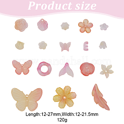 6 Satz plattierte Acrylperlen&nbsp;FIND-GO0003-45