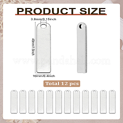 12 pz 201 pendenti in acciaio inossidabile&nbsp;STAS-LP0002-34