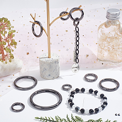 16 pièces 8 styles anneaux de porte à ressort en alliage&nbsp;FIND-PH0007-80B