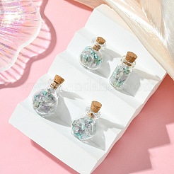 4 x Wunschflaschen-Dekoration aus Glas.&nbsp;PALLOY-JF03100