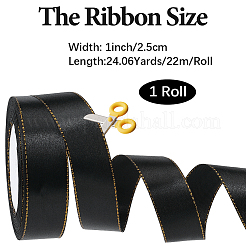 Ruban en polyester bordé d'or&nbsp;OCOR-WH20018-12B-03