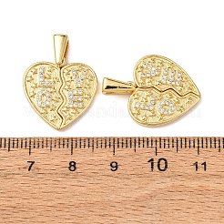 Messinganhänger mit Mikropavé und Zirkonia zum Öffnen&nbsp;KK-D012-05G
