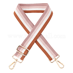 Sangle de sac à motif à rayures personnalisées folk réglable en coton, avec des fermoirs en alliage de zinc, pour les accessoires de remplacement de sac, colorées, 79x4 cm