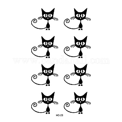 Abnehmbare, temporäre, wasserfeste Tattoo-Papieraufkleber mit Tiermotiv, Katze Muster, 10.5x6 cm