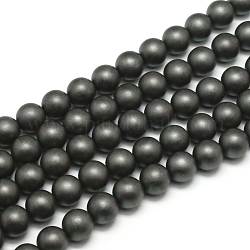 Frosted Non-magnetic Synthetic Hematite Round Bead Strands, Grade AA, 2mm, about,Hole: 0.5mm, about 200pcs/strand, 16 inch
