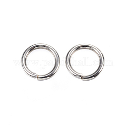 304 in acciaio inox anelli di salto aperto, colore acciaio inossidabile, 10x1.5mm, circa  7mm diametro interno