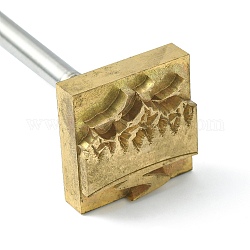 Stampaggio goffratura saldatura ottone con timbro, per torta/legna, oro, modello di montagna, 30mm